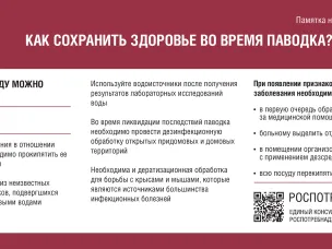 Памятки для населения в период паводка